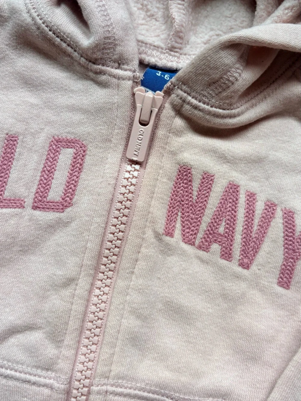 Old Navy Pastel Pink Zip-Up Hooded Sweatshirt